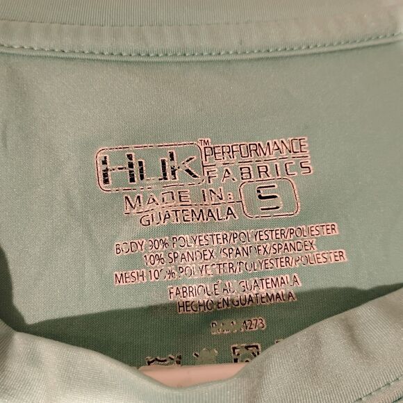 Huk tshirt mens S Small blue long sleeve fishing performance graphic stretch - Picture 7 of 8